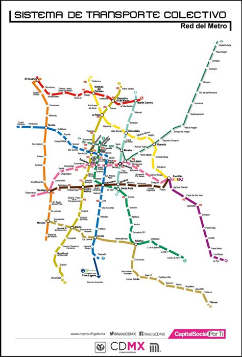 MetroCDMX on Twitter: "Descarga el mapa de la Red y ubica tu destino ...