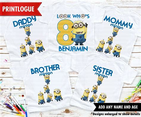 Minions Birthday Shirt, Minions Family Shirt, Minions Family Matching ...