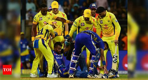 IPL 2018: Hardik Pandya carried off field after sustaining ankle injury ...