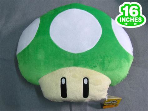 Super Mario Bros Green Mushroom Plush Pillow Doll Cosplay MLPW0010 ...