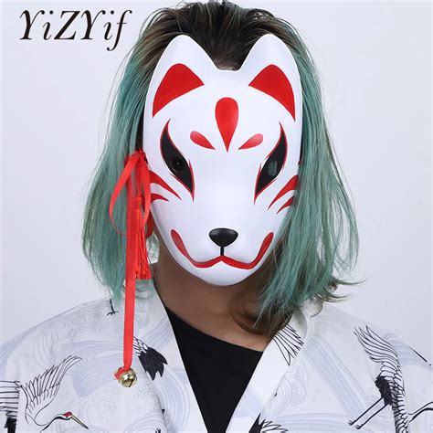 YiZYiF Cosplay Mask Hand Made Fox Style Full Face Mask Cosplay Tassels ...