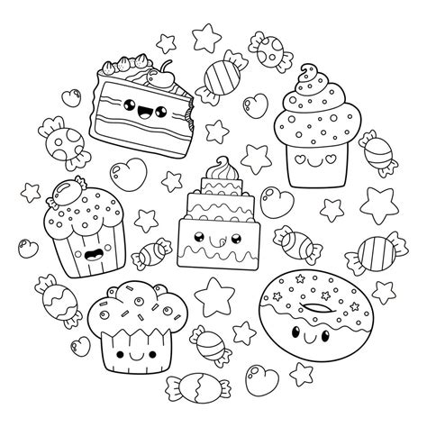 Dibujos Para Colorear Kawaii De Comida Para Imprimir | Images and ...