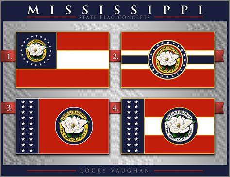 Pin by Rocky Vaughan on Mississippi Flag Concepts | Mississippi flag ...