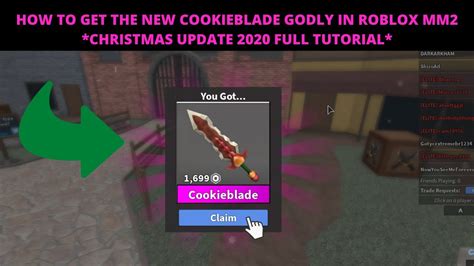 HOW TO GET THE NEW COOKIEBLADE GODLY IN ROBLOX MM2 *CHRISTMAS UPDATE ...