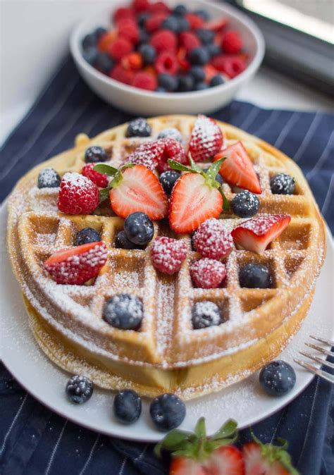 EASY Belgian Waffles Recipe - Lauren's Latest