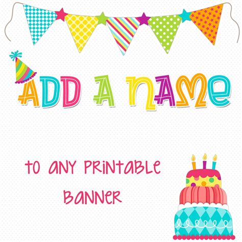 Add a NAME to any printable banner