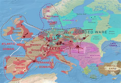 Bell Beaker vs Corded Ware Map