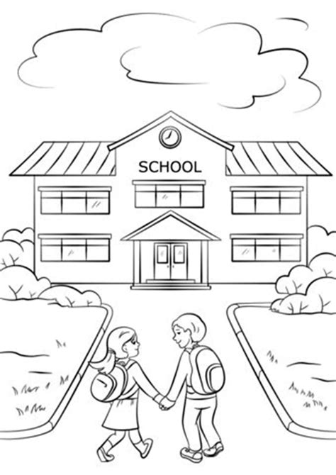 Free & Easy To Print School Coloring Pages - Tulamama