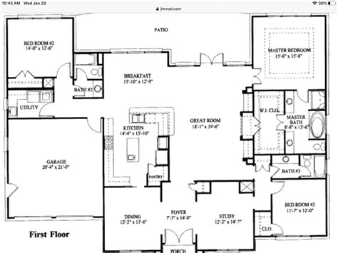 House Plans One Story, Dream House Plans, Story House, House Floor ...