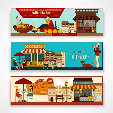 Shops Banner Set 468423 Vector Art at Vecteezy