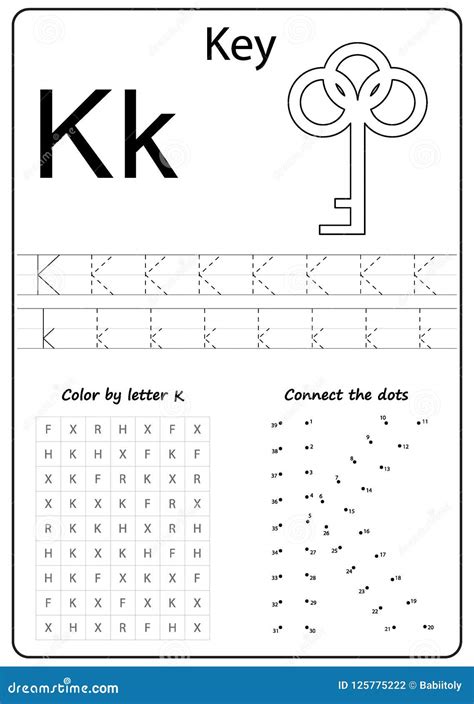 Letter K alphabet tracing worksheets - Free printable PDF - Worksheets ...