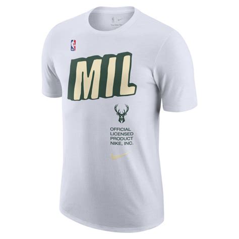 T-shirt NBA Milwaukee Bucks Nike Courtside white - Basket4Ballers