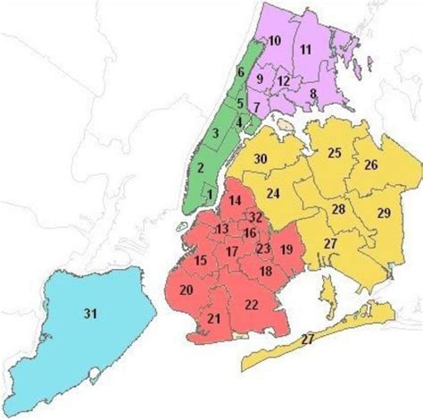 NYC school district map - Map of school districts NYC (New York - USA)