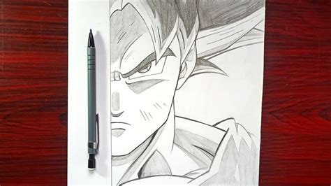 Goku Ultra Instinct Goku Drawing Naruto Sketch Drawing Anime Face ...