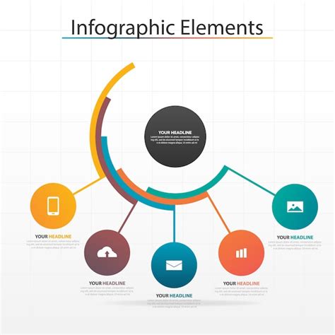 Premium Vector | Colorful circle infographics elements template