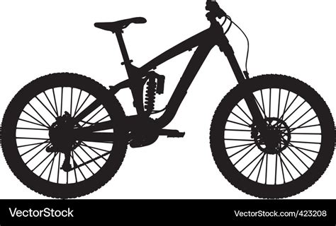 Downhill mountain bike Royalty Free Vector Image