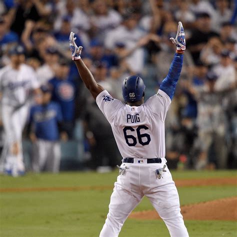 Yasiel Puig Bat Flip Triple