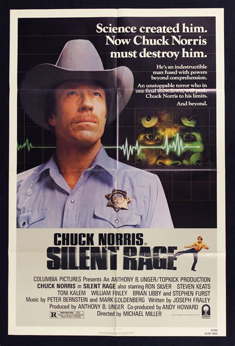 Vintage 80s Movie Poster Original 1982 Silent Rage Retro 80's Film One ...