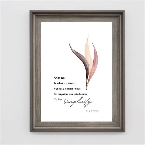 Emily Dickinson Nature Poem Art Print, Nature Quotes, Watercolor Print ...