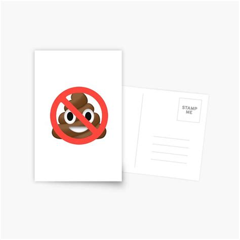 "No Poop Emoji" Postcard for Sale by dhazan | Redbubble