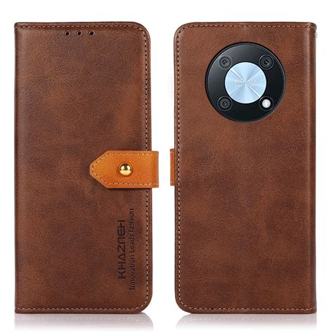 For Huawei Nova Y90/Enjoy 50 Pro KHAZNEH Dual-color Cowhide Texture ...