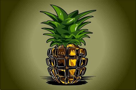 Pineapple Shaped Grenade Graphic by jellybox999 · Creative Fabrica