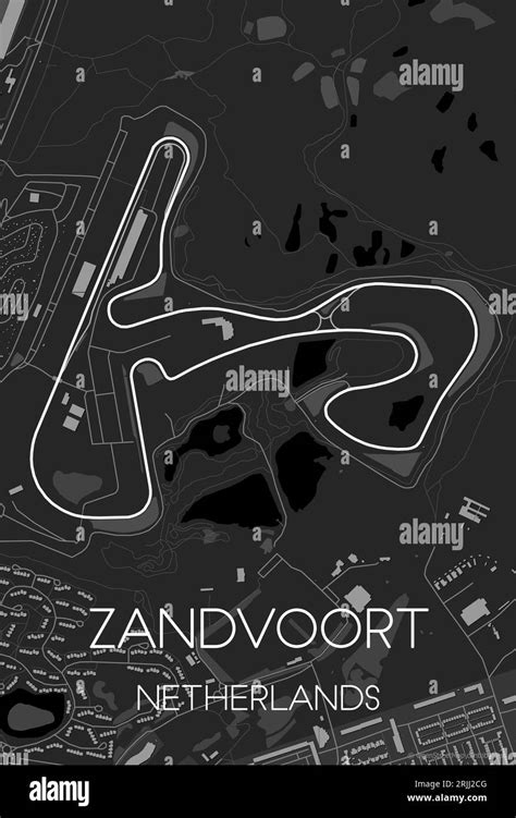 Poster map of Circuit Zandvoort Netherlands Stock Vector Image & Art ...