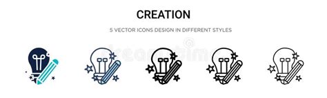 Creation Icon Vector Sign and Symbol Isolated on White Background ...