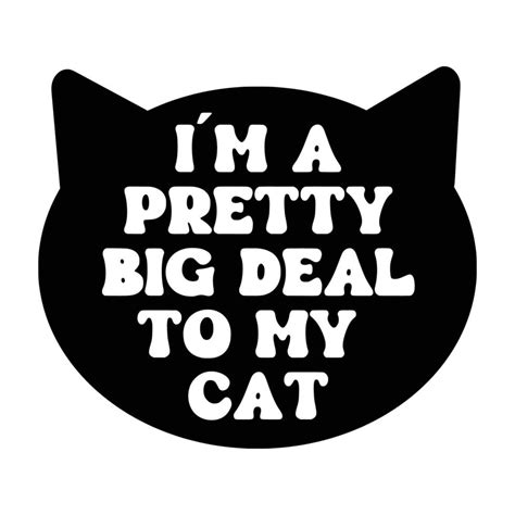 Cat Quotes Typography Black and White for print 15571870 Vector Art at ...