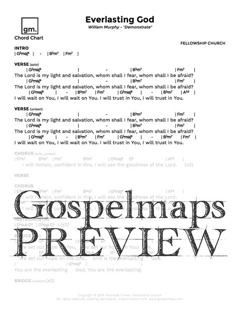 Gospelmaps | Everlasting God - William Murphy, Demonstrate | Rhythm ...