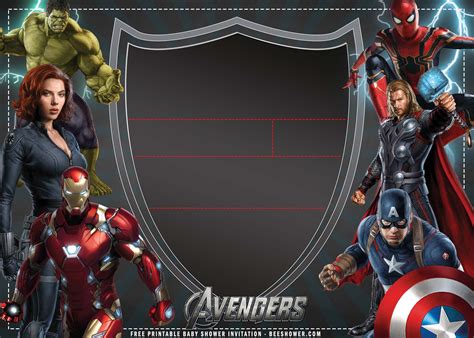 Editable Avengers Birthday Invitation