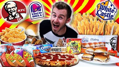 THE 2018 FAST FOOD W.O.W CHALLENGE! (7,000+ CALORIES) - YouTube