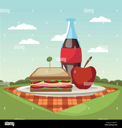 Picnic in the park cartoons Stock Vector Image & Art - Alamy