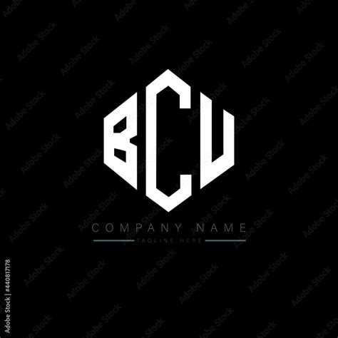 BCU letter logo design with polygon shape. BCU polygon logo monogram ...