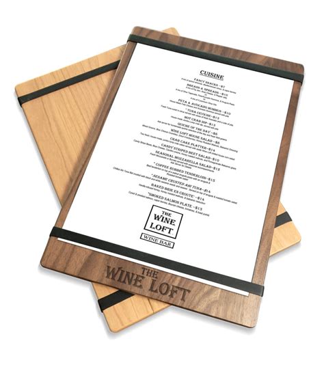 Solid Walnut Wood Menu Board (Clip or Bands) - Moslow Wood Products ...