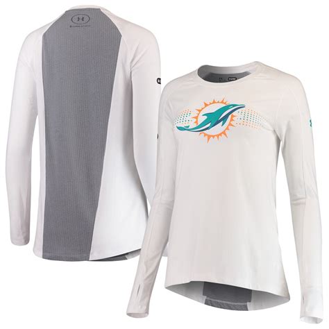 Miami Dolphins Under Armour Women's Combine Authentic Dot Stripe Long ...