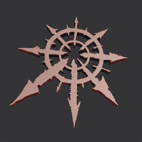 STL file Chaos logo, Warhammer 40k. ⚔・Model to download and 3D print・Cults