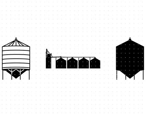 Grain Silo Svg Grain Bin Clipart Farm Silo Png Farm Bin Dxf - Etsy Norway