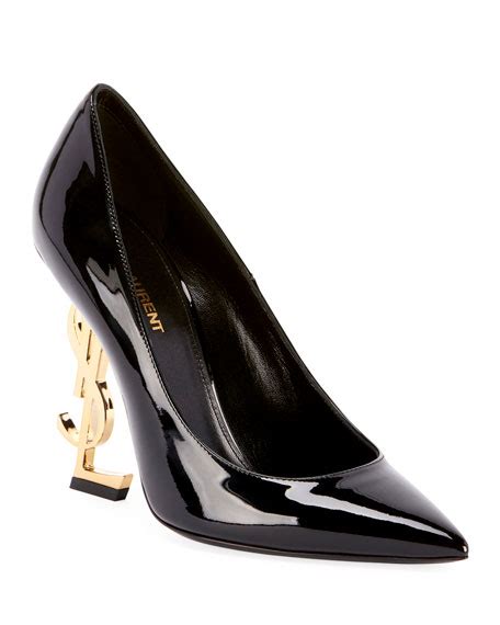 Saint Laurent OpYum Patent 110mm YSL-Heel Pumps - Golden Hardware ...