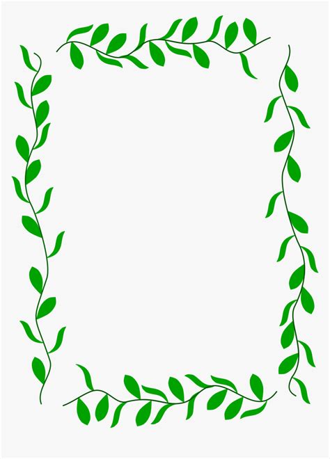 Floral Border Clipart - Clip Art Leaf Border, HD Png Download - kindpng