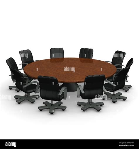 Round Conference Table Stock Photo - Alamy