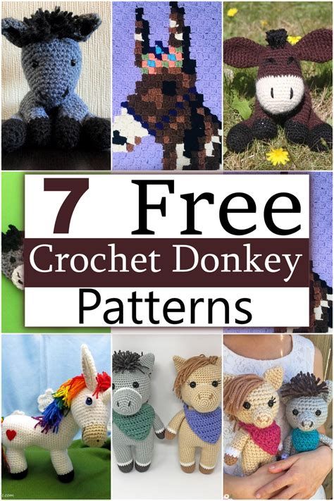 7 Free Crochet Donkey Patterns - All Crochet Pattern