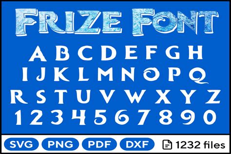 Frozen Font Svg Png Pdf Dxf | Photoshop Graphics ~ Creative Market