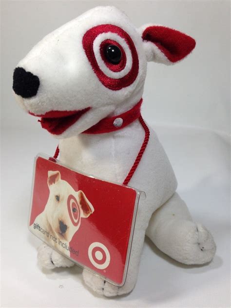 Target Dog Bullseye Bull Terrier Puppy Plush Beanie Red White Mascot ...