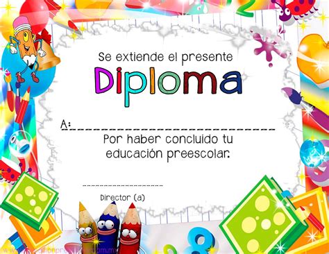 Diplomas Para Llenar E Imprimir Actividades Imprimibles Para Primaria ...