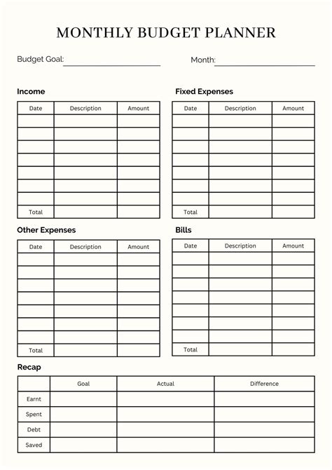 Monthly Budget Plan Free Budget Spreadsheet Template, 45% OFF