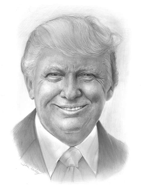 Donald Trump Drawing, Pencil, Sketch, Colorful, Realistic Art Images ...