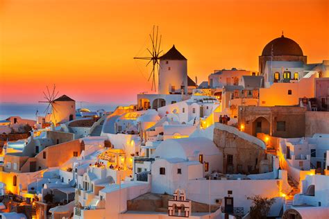 Santorini Sonnenuntergang | Natur | Motivwelten | Fototapete Online