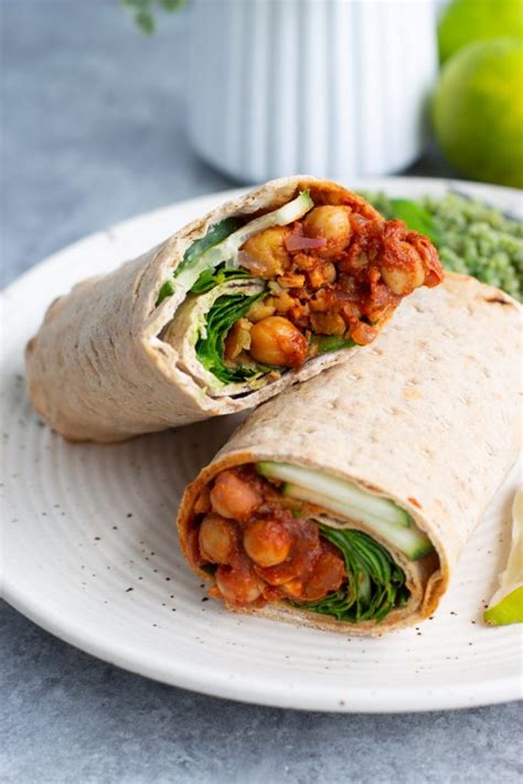 Smoky Chickpea Lavash Wrap - Stacey Homemaker