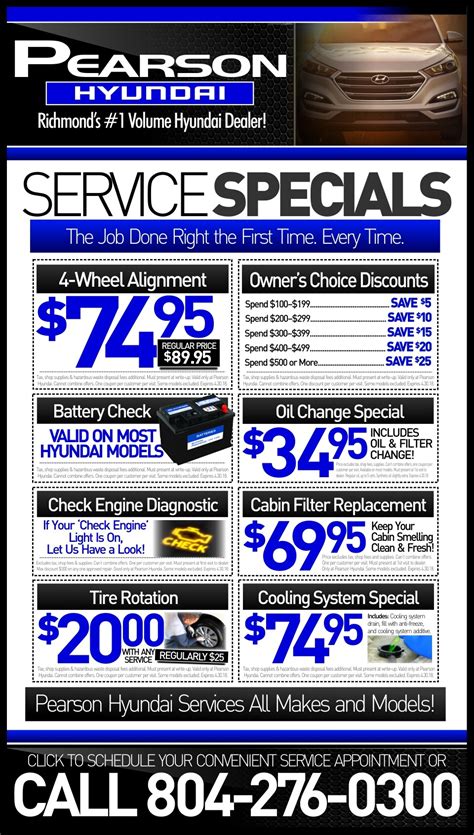 Service Specials | Pearson Hyundai